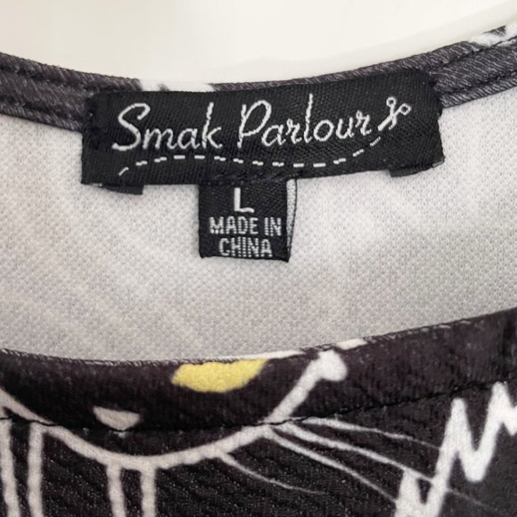 Smak Parlour Unique Vintage Scaredy Cat Cut Out Mini Dress - Picture 6 of 7